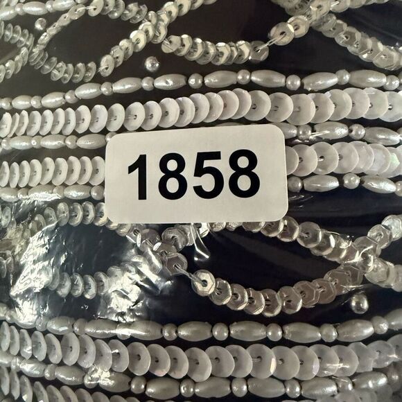 Carina women’s size large, 100% pure silk beaded‎ open front jacket ￼ - Picture 5 of 5